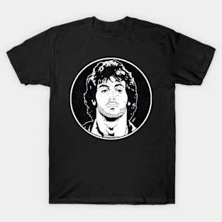 RAMBO - First Blood (Circle Black and White) T-Shirt